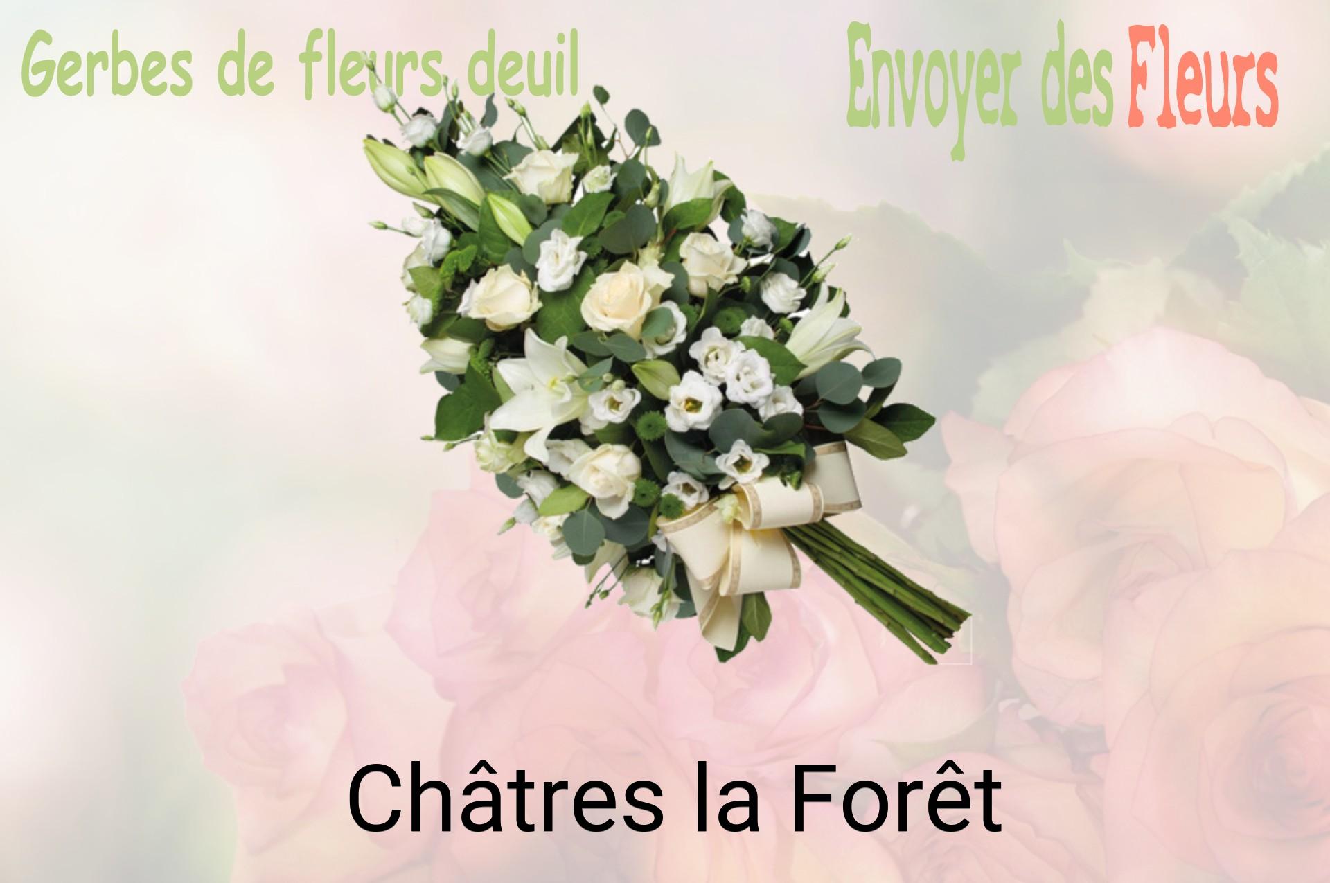 Gerbe de fleurs de deuil livrée à Châtres-la-Forêt